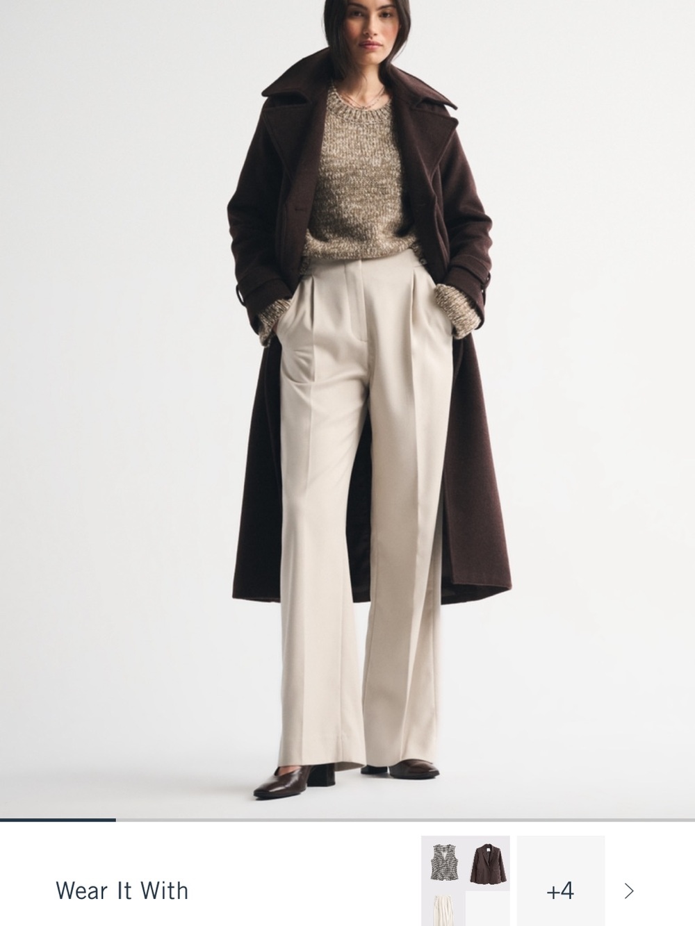 Abercrombie & Fitch Sloane High-Waist Wide-Leg Trousers